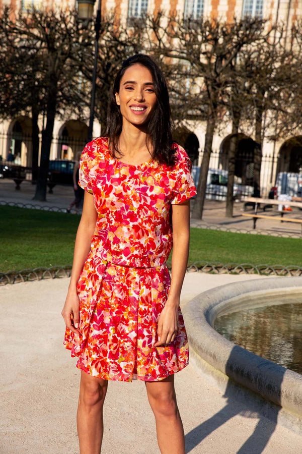 Pauline exotic print skirt