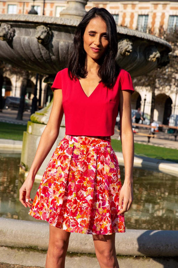 Pauline exotic print skirt