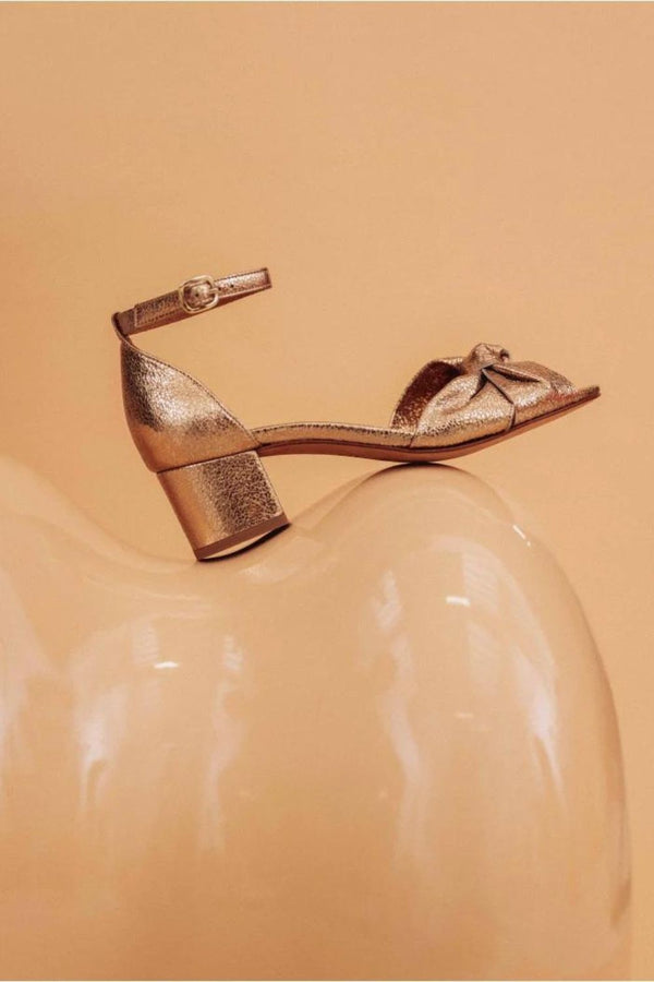 Sandales Gloria or sépia