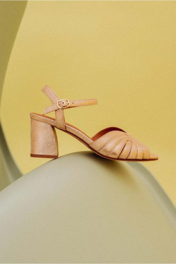 Eileen iridescent champagne sandals