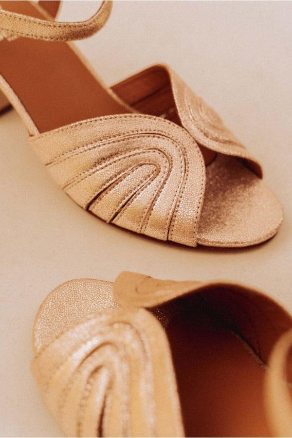 Eileen iridescent champagne sandals