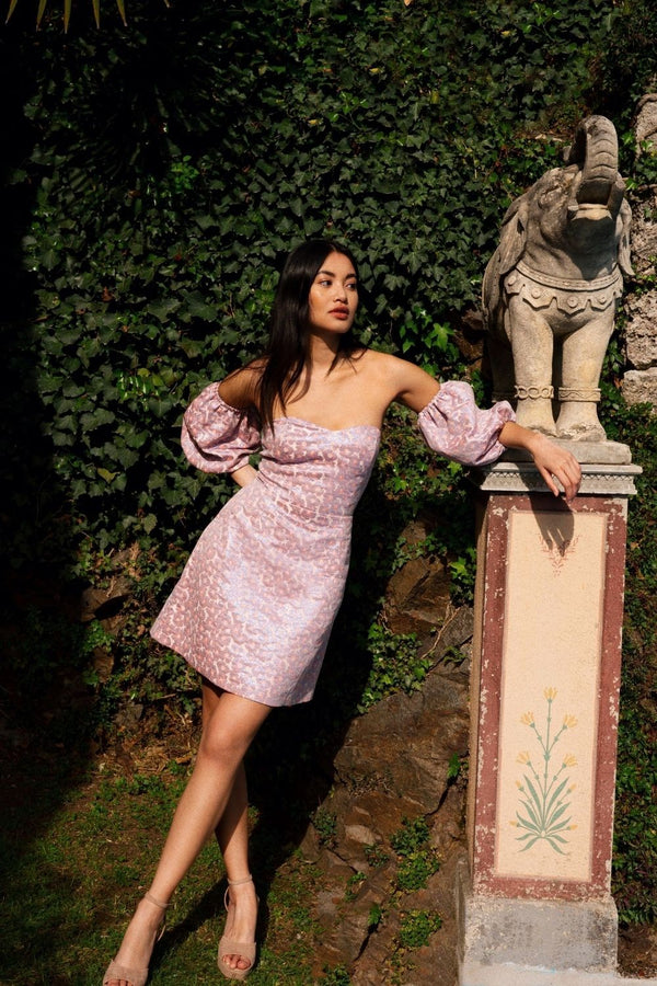 Robe Nora lilas argenté