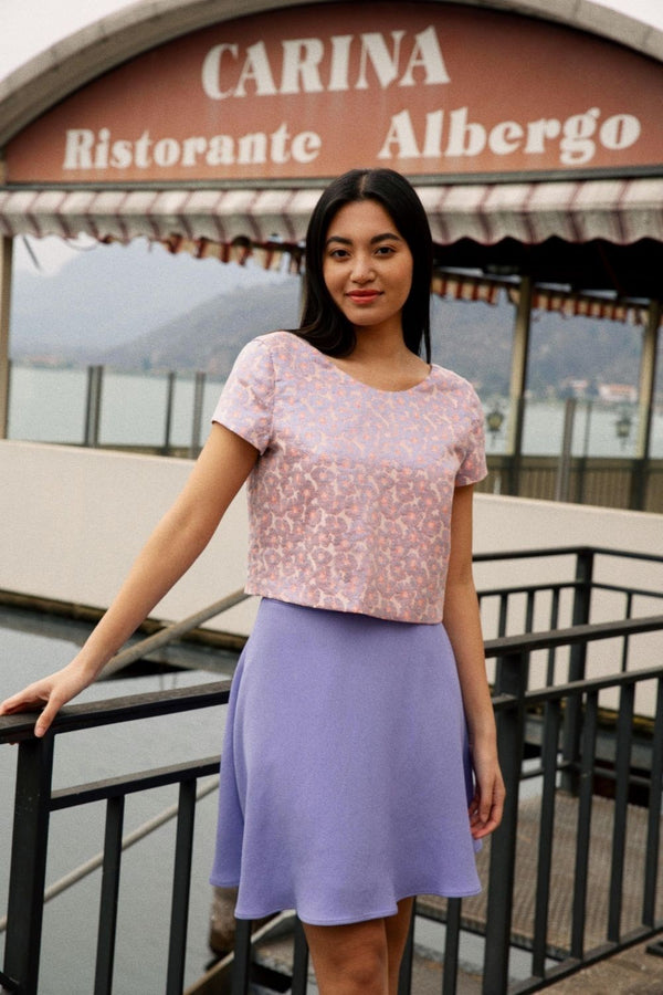Paulette Lilac Silver Top