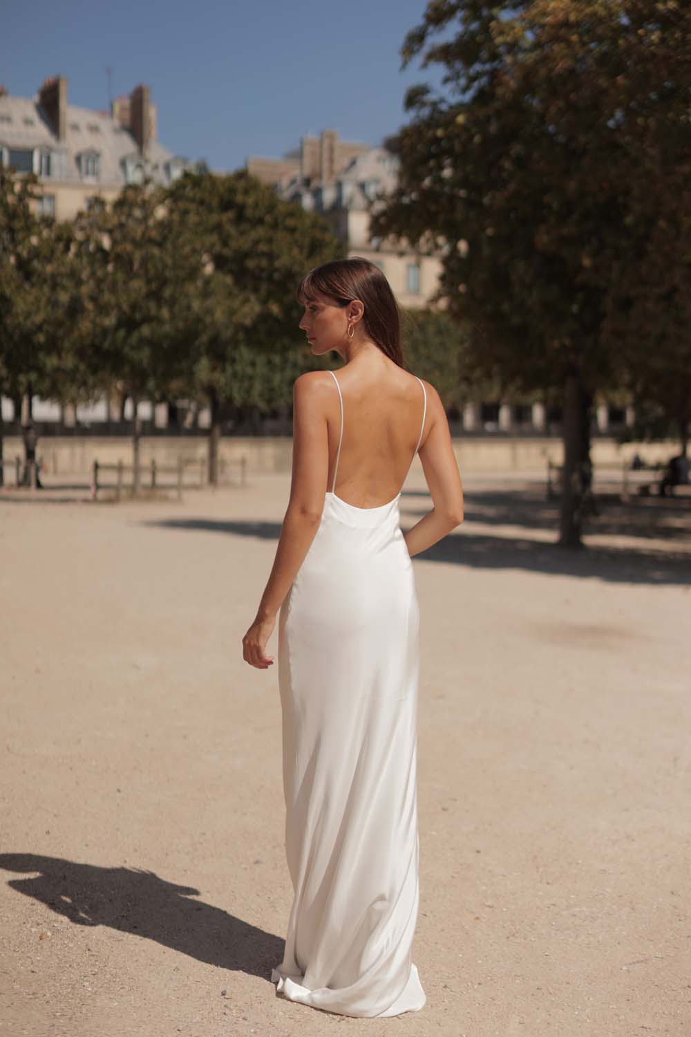Slip dress wedding dress with halter neck - Maison Lemoine Slip dress wedding dress with halter neck - Maison Lemoine