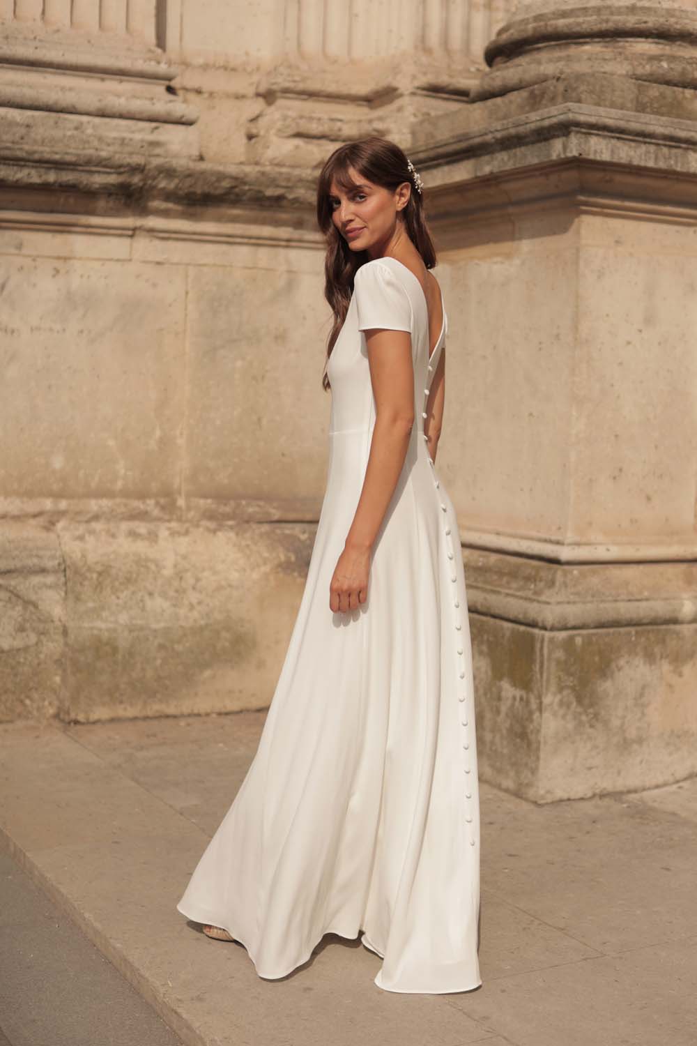 Blanche Simple Mariage Robe Blanche Mariage Civil Pas Cher Mariage