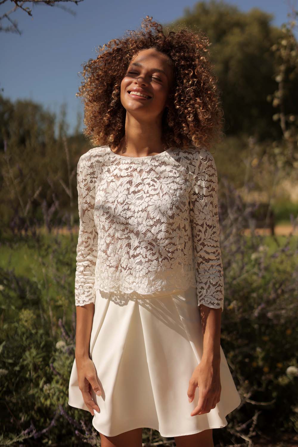 Crop Top Dentelle Mariage Jupe Haut Dentelle Pour Robe De Mariée