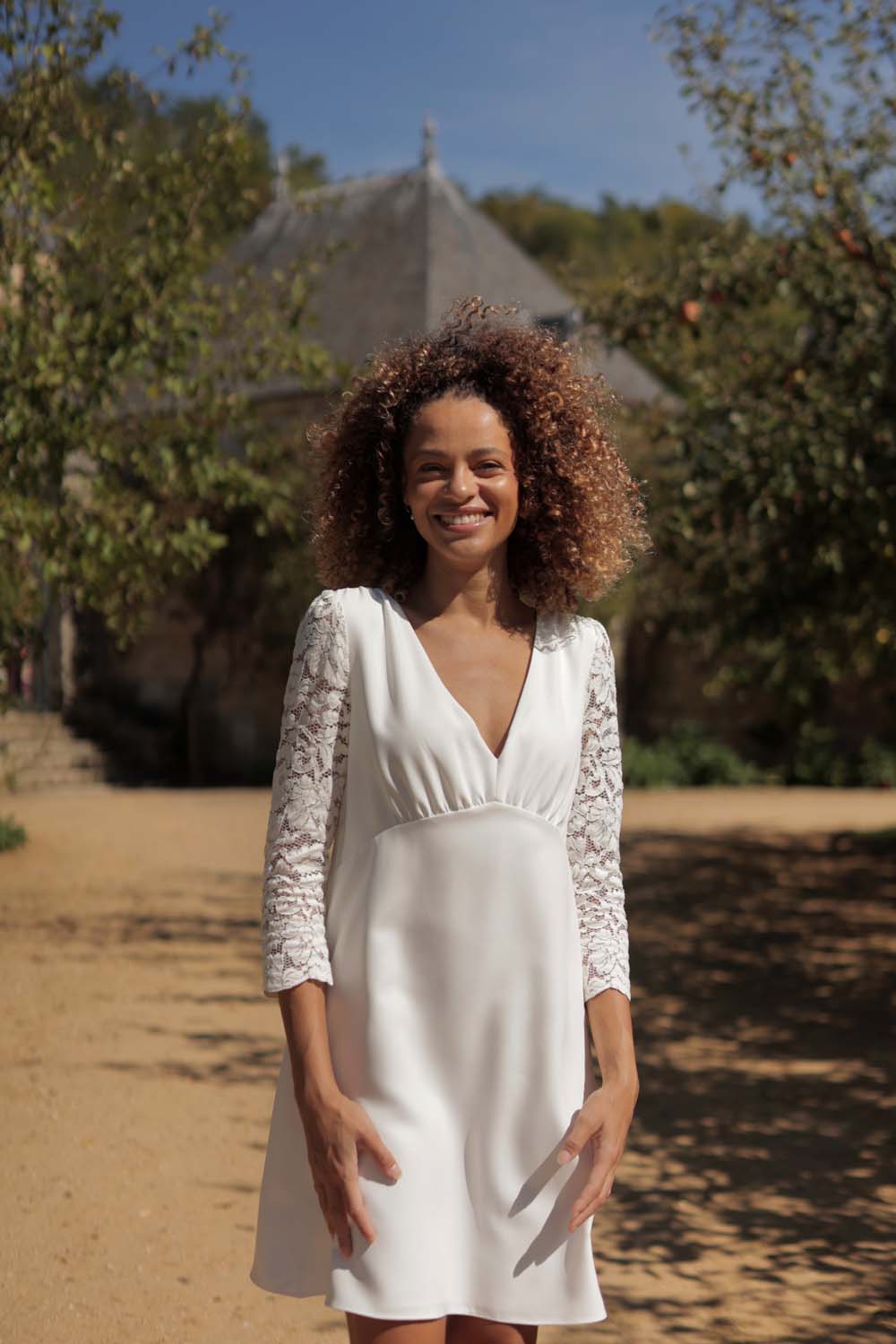 Robe Patineuse Robe Mariée Civil Courte Robe De Mariage Civile