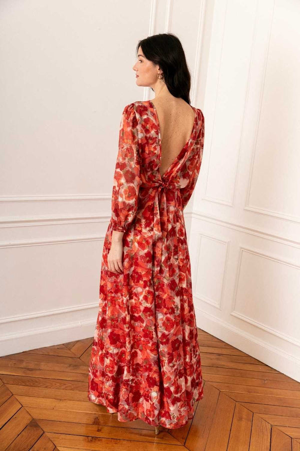 Robe Maelle print azalée