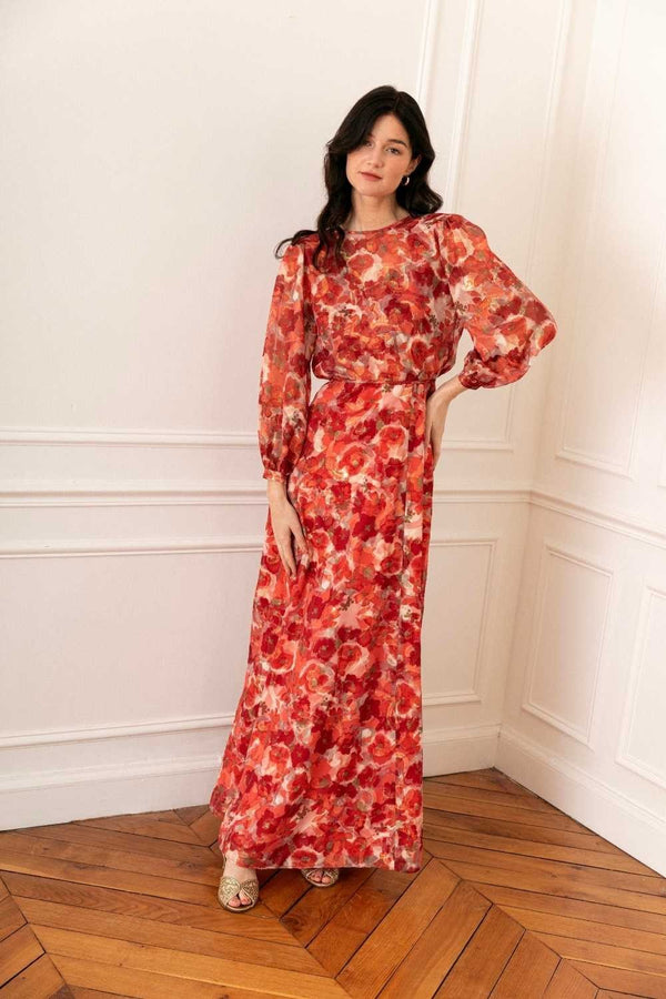 Robe Maelle print azalée
