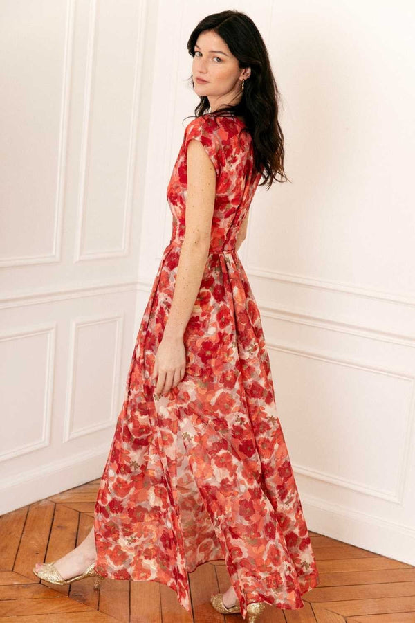 Combi-robe Salomé print azalée