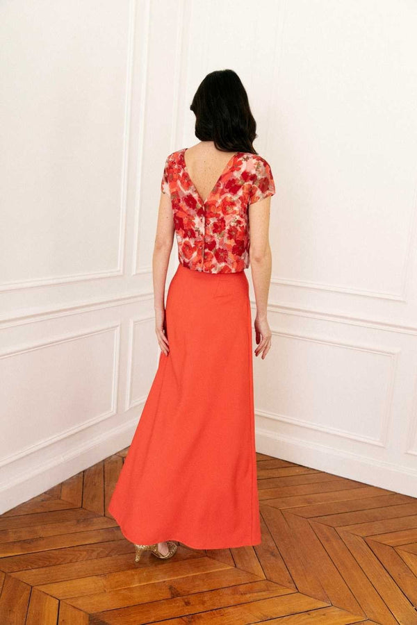 Carmina coral skirt