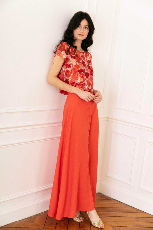 Top Paulette print Azalea