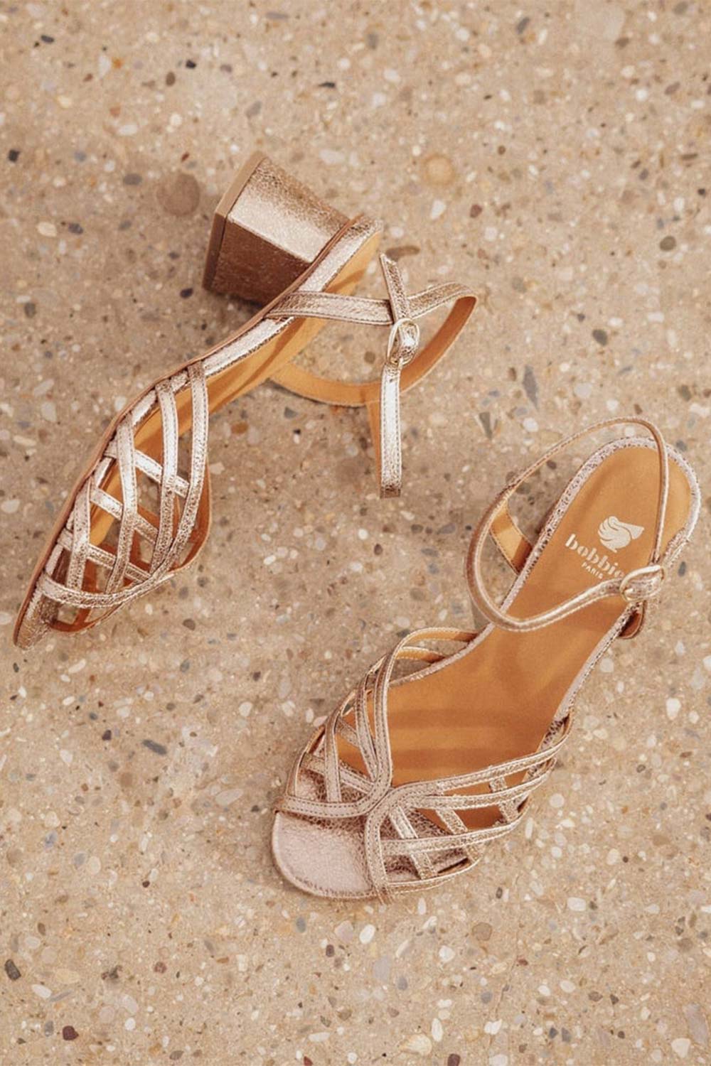 Escarpins Femme Escarpins Tressés Dorés Eram Boots Femme Solde