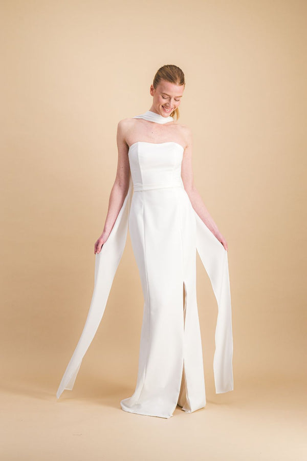 White Danae scarf