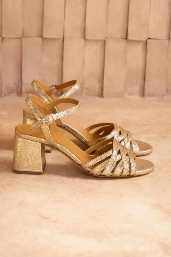 Sandales Dalya or champagne