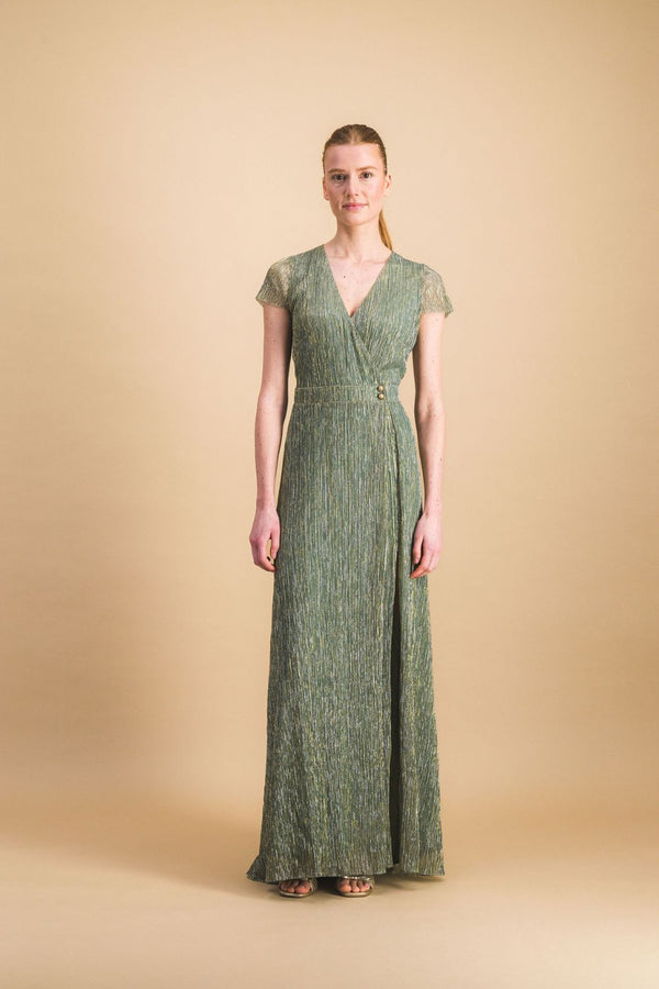 Robe Rosa vert gold