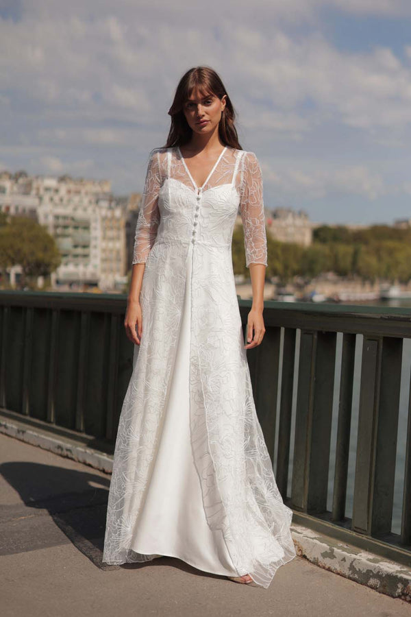 Sur-Robe Naomi roses sauvages