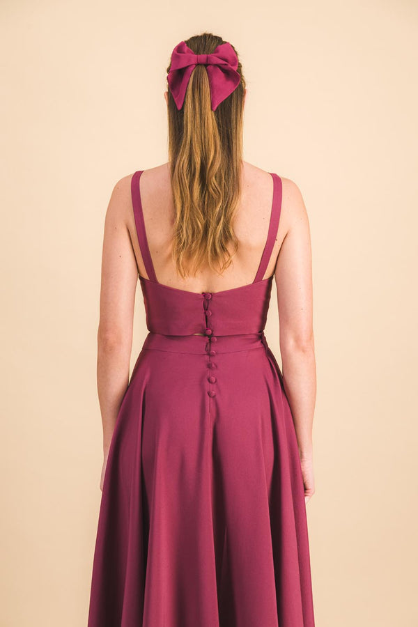 Petit noeud crêpe purple