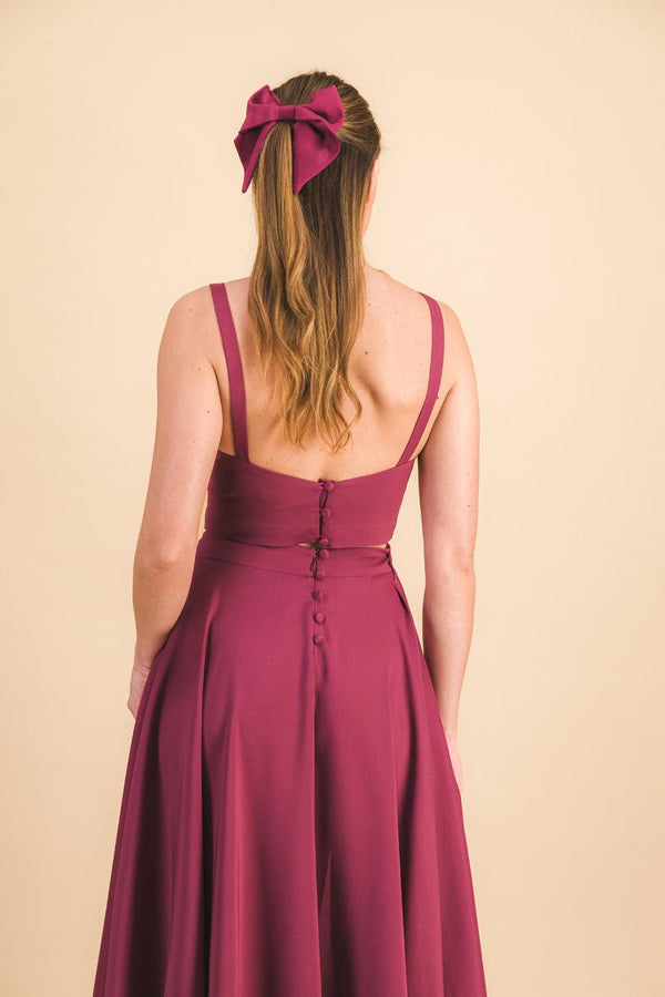 Petit noeud crêpe purple