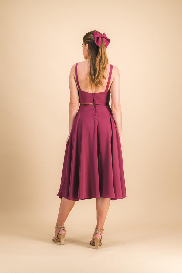 Petit noeud crêpe purple