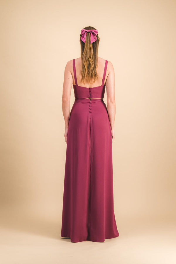 Petit noeud satin purple