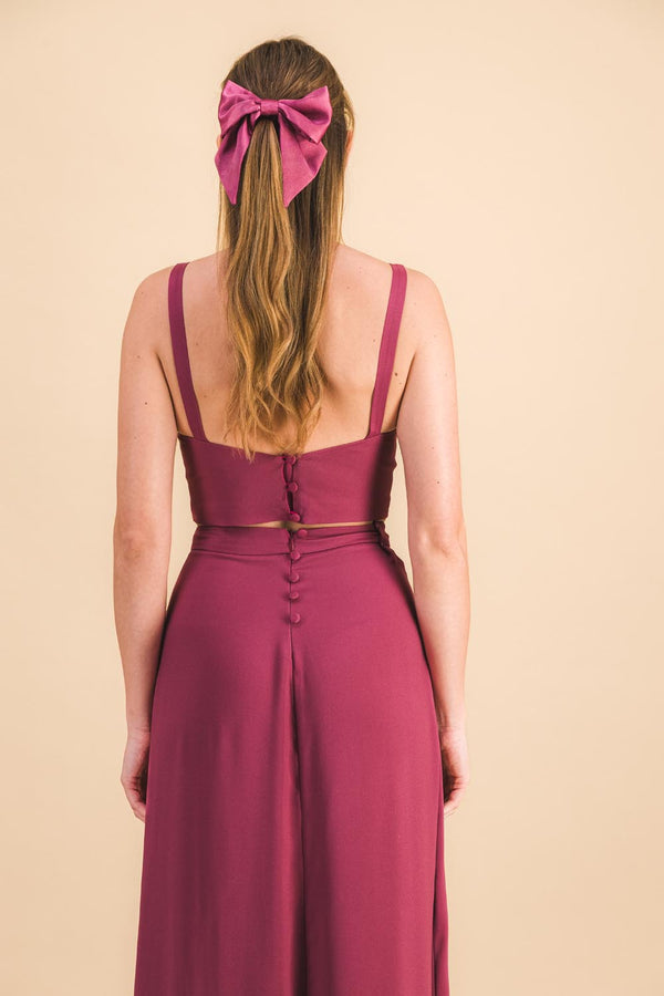 Petit noeud satin purple