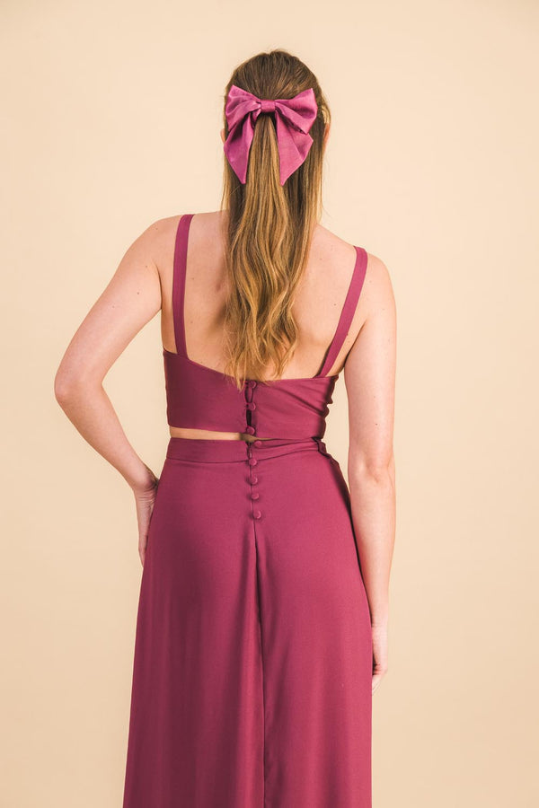 Petit noeud satin purple