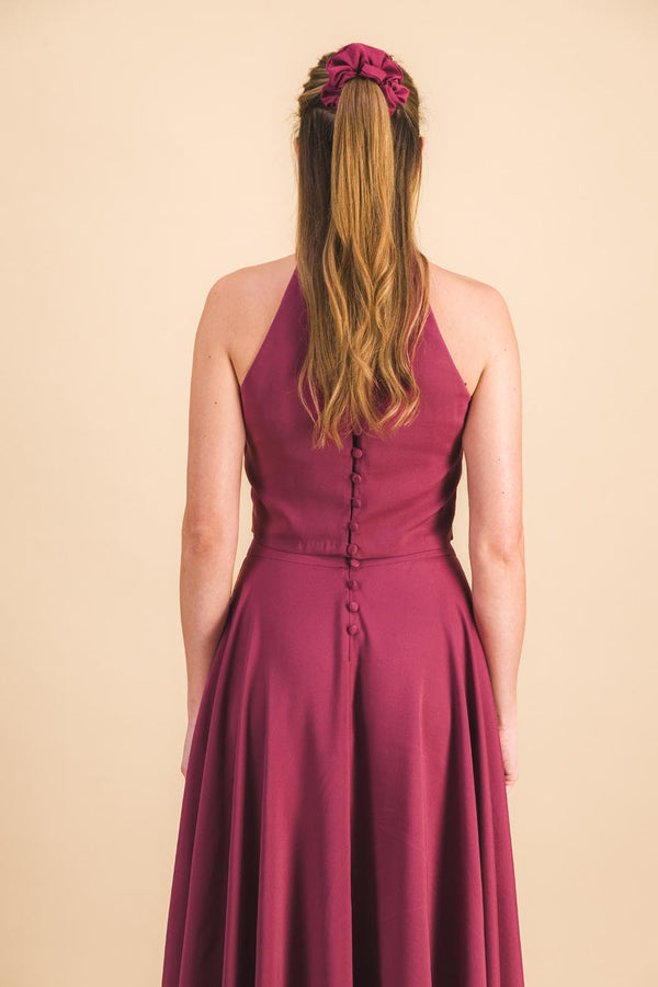 Grand chouchou crêpe purple