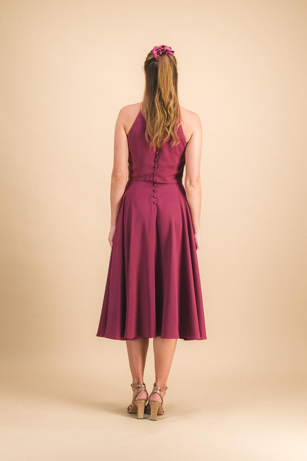 Grand chouchou satin purple