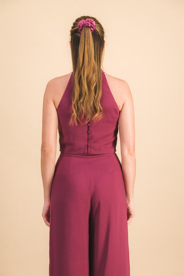 Petit chouchou satin purple